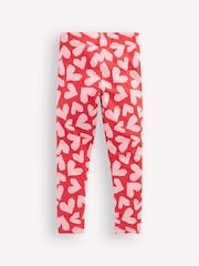 Boden Red Fun Heart Leggings - Image 2 of 3