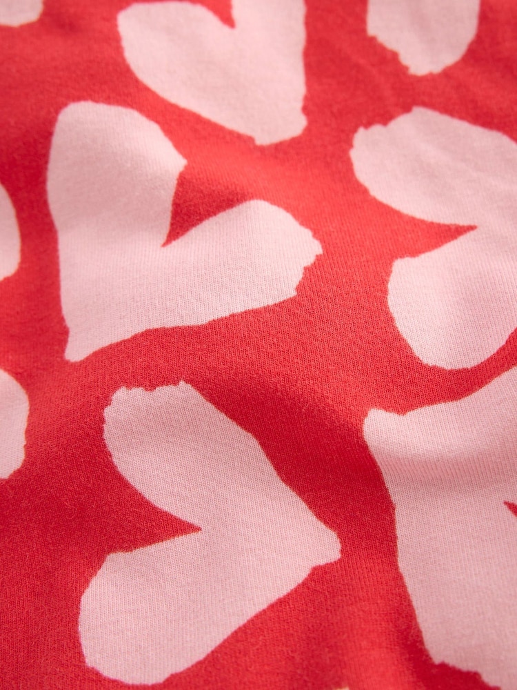 Boden Red Fun Heart Leggings - Image 3 of 3