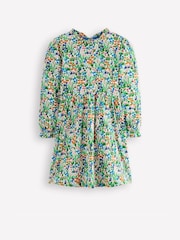 Verde - Boden Blouson Sleeve Jersey Dress - Imaginea 1 din 3