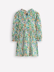 Verde - Boden Blouson Sleeve Jersey Dress - Imaginea 2 din 3