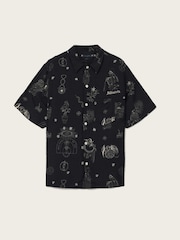 AllSaints Black Terra Short Sleeve Shirt - Image 5 of 5