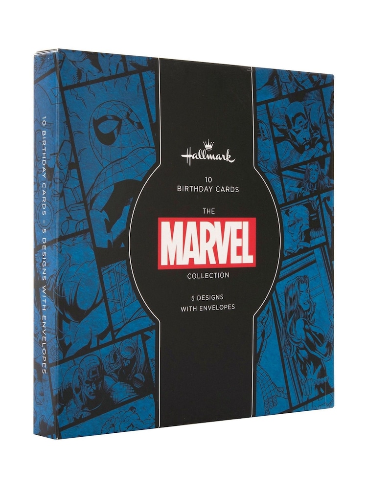 Hallmark Blue 10 Pack Marvel Cards In 5 Designs - Image 2 of 4