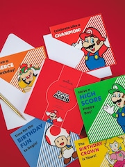 Hallmark 10 Pack Red Super Mario Cards In 5 Designs - Image 1 of 4