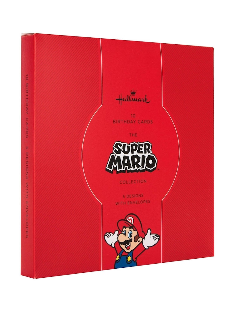 Hallmark 10 Pack Red Super Mario Cards In 5 Designs - Image 2 of 4 Hallmark 10 Pack Red Super Mario Cards In 5 Designs - Image 2 of 4