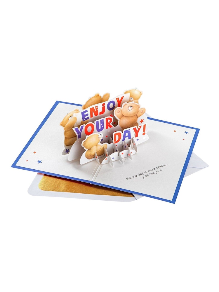 Hallmark Blue Celebrate Enjoy Your Day 3D Forever Friends Card - Image 2 of 5