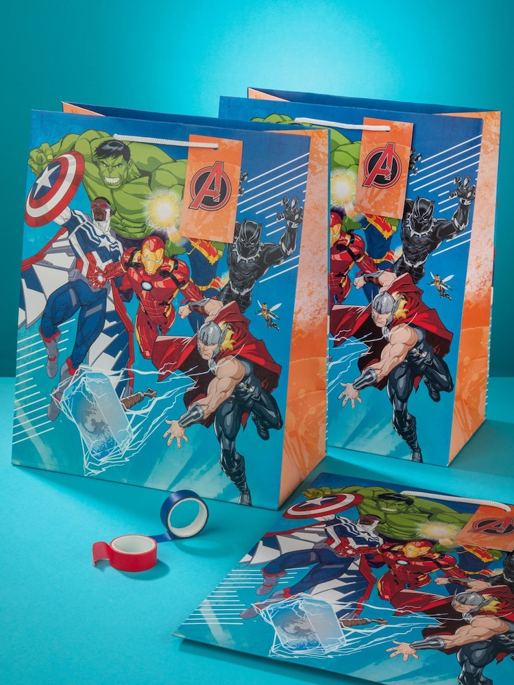 Hallmark Blue 3 Large Marvel Avengers Gift Bag - Image 1 of 5 Hallmark Blue 3 Large Marvel Avengers Gift Bag - Image 1 of 5