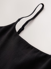 self. Black Strappy Square Neck Bodysuit - Image 2 of 5