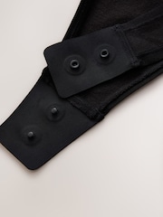 self. Black Strappy Square Neck Bodysuit - Image 3 of 5