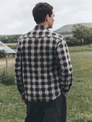 Ecru Brown Navajo Check Long Sleeve Shirt - Image 4 of 8