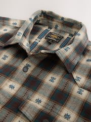 Ecru Brown Navajo Check Long Sleeve Shirt - Image 7 of 8