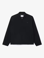 Lacoste Black Cropped Water Repellent Technical Jacket - Image 1 of 5