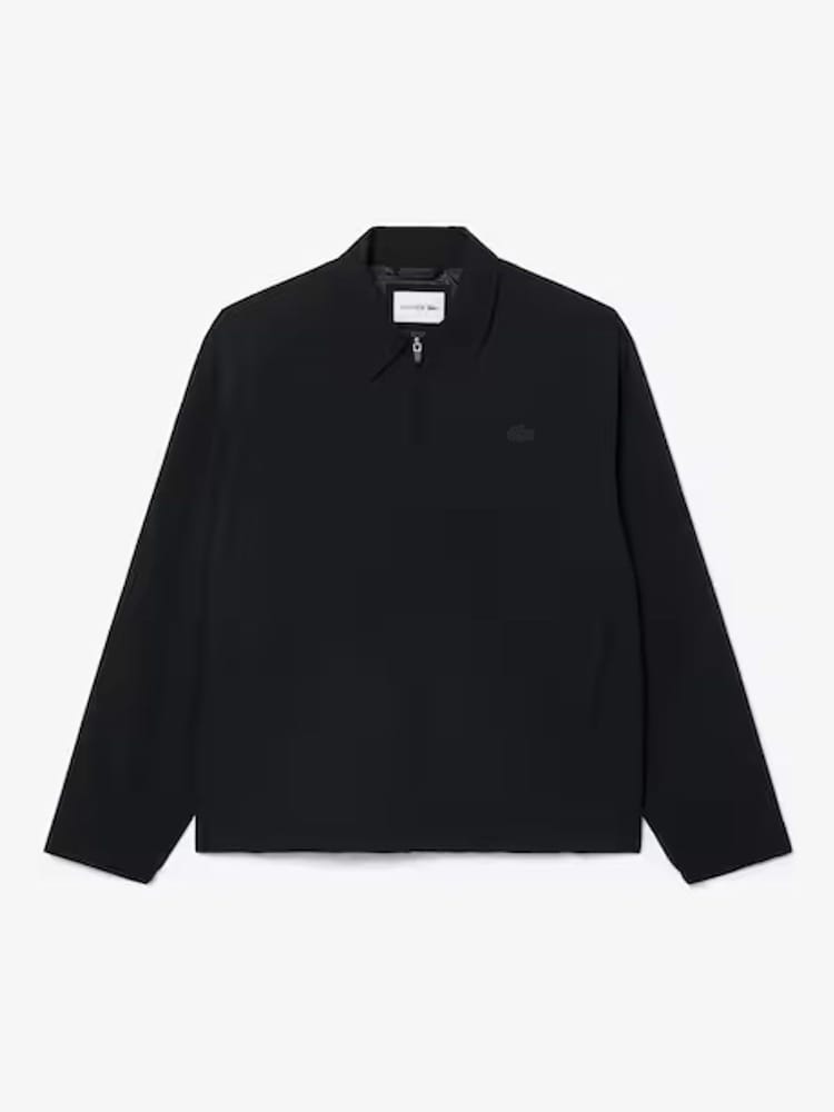 Lacoste Black Cropped Water Repellent Technical Jacket - Image 1 of 5