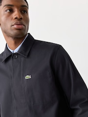 Lacoste Blue Relaxed Fit Cotton Twill Overshirt - Image 4 of 5