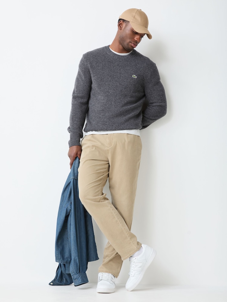 Grau - Lacoste Classic Fit Carded Wool Crew Neck Sweater - Bild 2 von 5