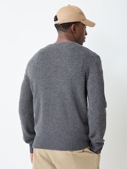 Grau - Lacoste Classic Fit Carded Wool Crew Neck Sweater - Bild 4 von 5