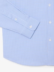 Albastru deschis - Cămașă Lacoste în carouri cu croială clasică - Imaginea 3 din 4
