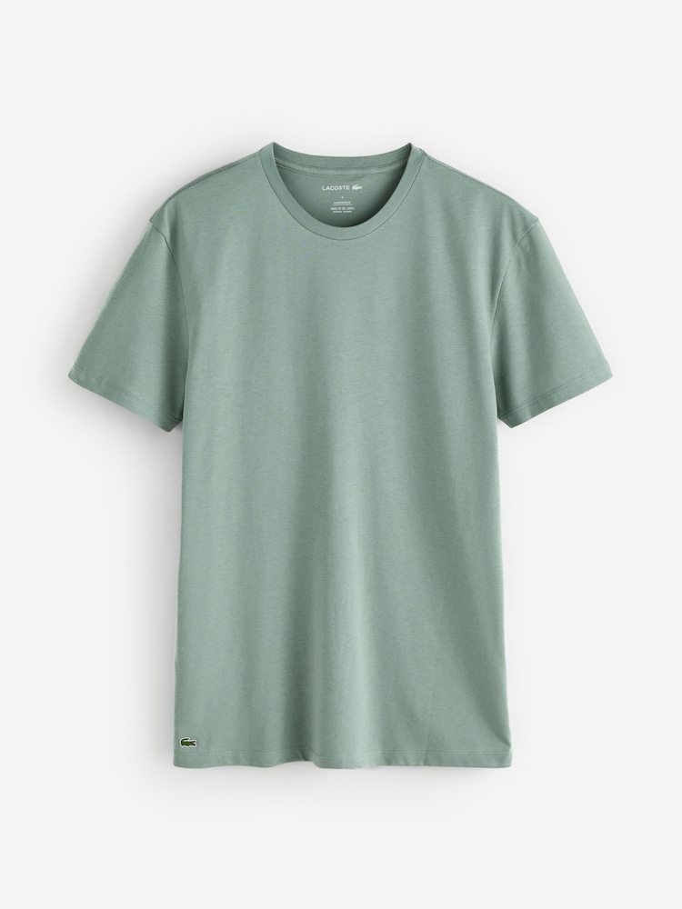 Lacoste Black Slim Fit Loungewear T-Shirt 3 Pack - Image 4 of 4 Lacoste Black Slim Fit Loungewear T-Shirt 3 Pack - Image 4 of 4