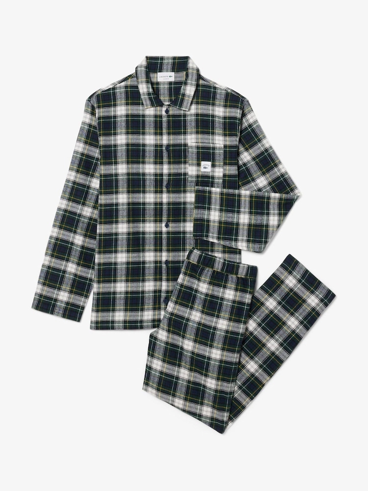 Lacoste Plaid Flannel Pyjamas Set - Bild 1 von 1