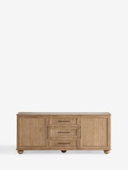 Mid Natural Bourton Solid Mango Wood Fluted Extra Large Sideboard - Image 8 of 10