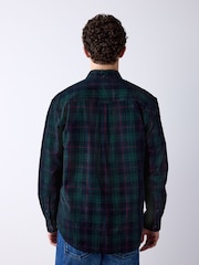 Dark Green Cord Tartan Check Long Sleeve Shirt - Image 3 of 7