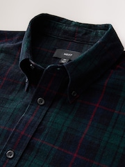 Dark Green Cord Tartan Check Long Sleeve Shirt - Image 6 of 7