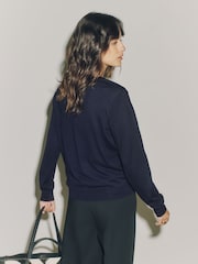 Neutral/Black Cotton Rich Soft Touch V-Neck Jumpers 3 Pack - Image 3 of 10