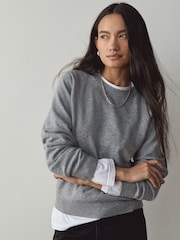 Green/Grey Supersoft Crew Neck Long Sleeve Jumpers 2 Pack - Image 2 of 9
