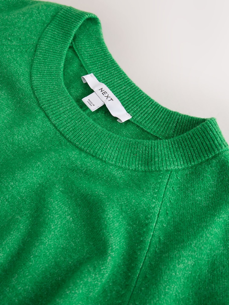 Green/Grey Supersoft Crew Neck Long Sleeve Jumpers 2 Pack - Image 9 of 9