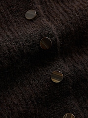 Light Blue/Chocolate Brown Long Sleeve V-Neck Rib Cardigan With Wool 2 Pack - Image 11 of 11