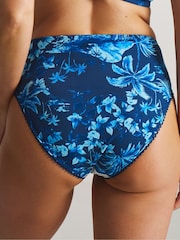 Figleaves Blue Lisbon High Waisted Bikini Briefs - Image 4 of 4