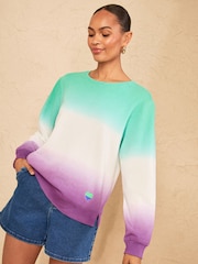 Love & Roses Multicolour Ombre Crew Neck Sweatshirt - Image 1 of 4