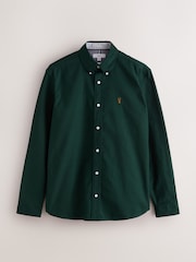 Green Slim Fit Oxford Long Sleeve Shirt - Image 10 of 12