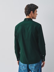 Green Slim Fit Oxford Long Sleeve Shirt - Image 3 of 12