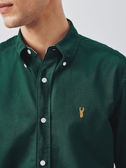 Green Slim Fit Oxford Long Sleeve Shirt - Image 5 of 12