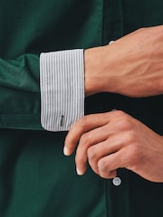 Green Slim Fit Oxford Long Sleeve Shirt - Image 9 of 12
