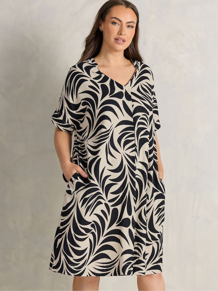 Evans Natural Premium Linen Shirt Dress - Image 1 of 6 Evans Natural Premium Linen Shirt Dress - Image 1 of 6