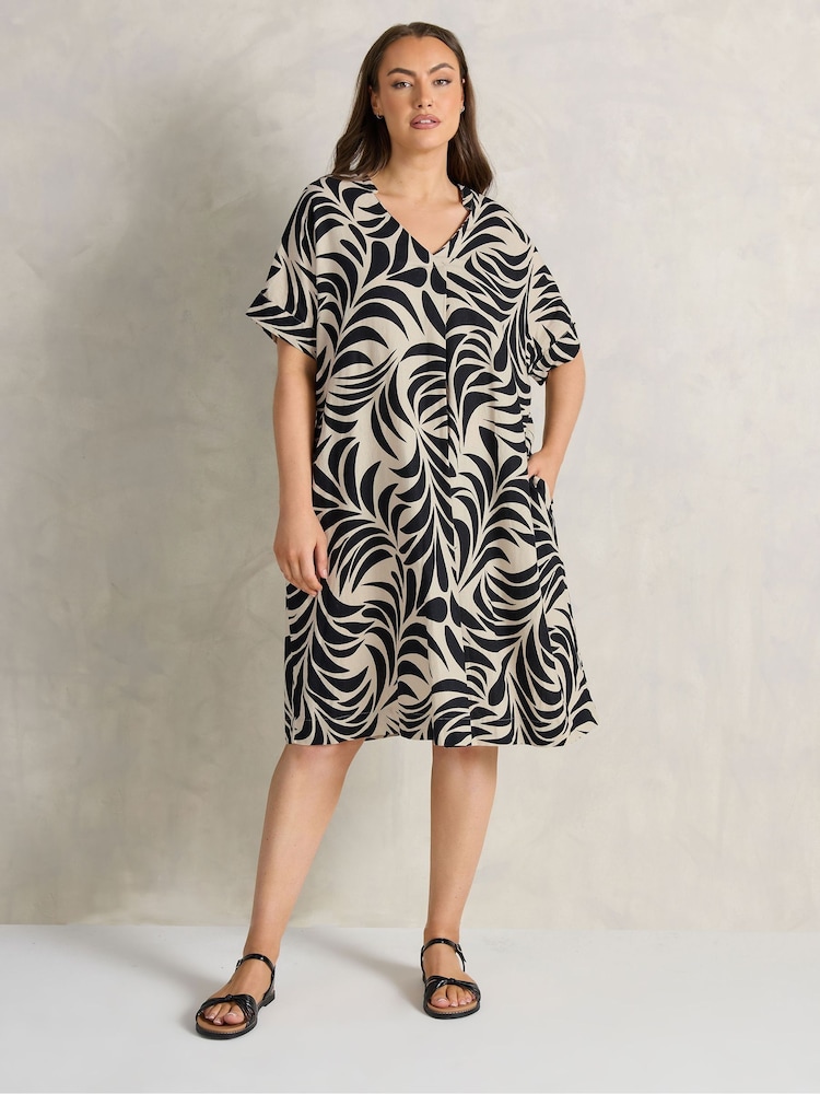 Evans Natural Premium Linen Shirt Dress - Image 2 of 6 Evans Natural Premium Linen Shirt Dress - Image 2 of 6