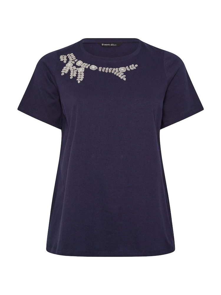 Evans Blue Beaded T-Shirt - Image 5 of 5