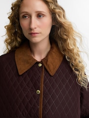 Barbour® Burgundy Red Whickham Quilted Jacket - Image 3 of 5