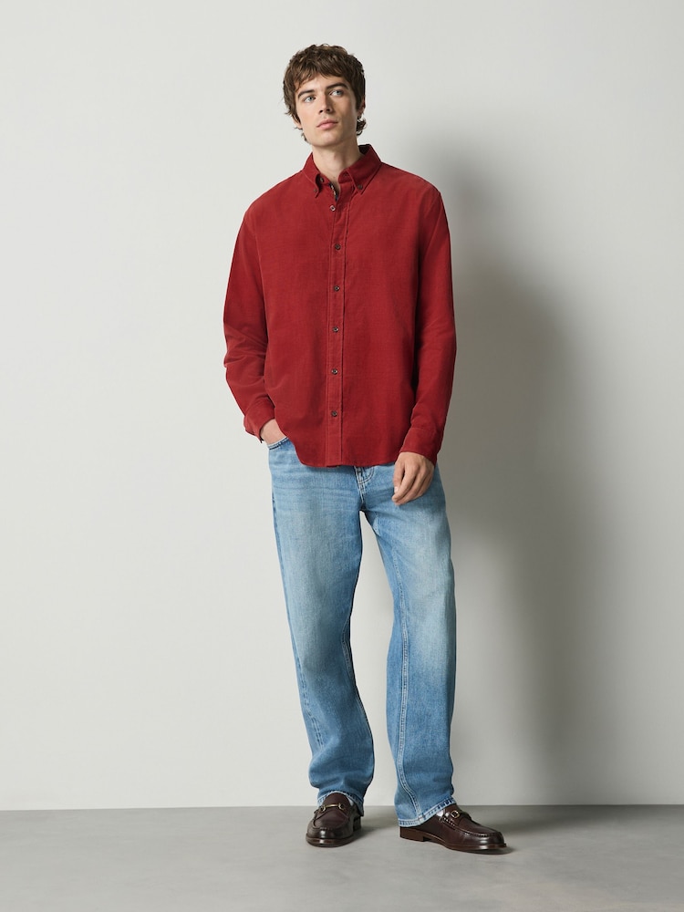 Red Cord Long Sleeve Shirt - Image 2 of 5 Red Cord Long Sleeve Shirt - Image 2 of 5
