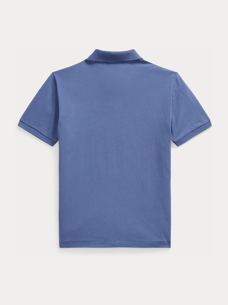 Polo Ralph Lauren Blue Pocket Jersey Polo Shirt - Image 2 of 2 Polo Ralph Lauren Blue Pocket Jersey Polo Shirt - Image 2 of 2
