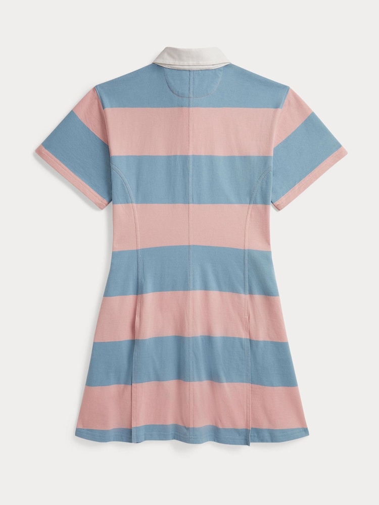 Polo Ralph Lauren Pink Block Stripe Rugby Dress - Image 2 of 2