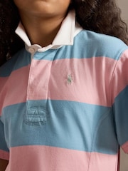 Polo Ralph Lauren Pink Block Stripe Rugby Dress - Image 3 of 5
