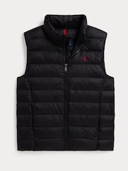 Polo Ralph Lauren Black Down Puffer Logo Gilet - Image 5 of 8