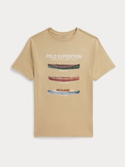 Polo Ralph Lauren Natural Canoe Boat Graphic T-Shirt - Image 1 of 2
