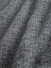 Charcoal Grey Long Sleeve Textured Plain Shirt - Image 8 of 8