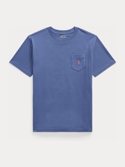Polo Ralph Lauren Blue Pocket Jersey Logo T-Shirt - Image 1 of 2