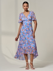 Jolie Moi プリーツ加工 花柄 マキシドレス - 画像 1 / 6