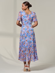 Jolie Moi プリーツ加工 花柄 マキシドレス - 画像 2 / 6