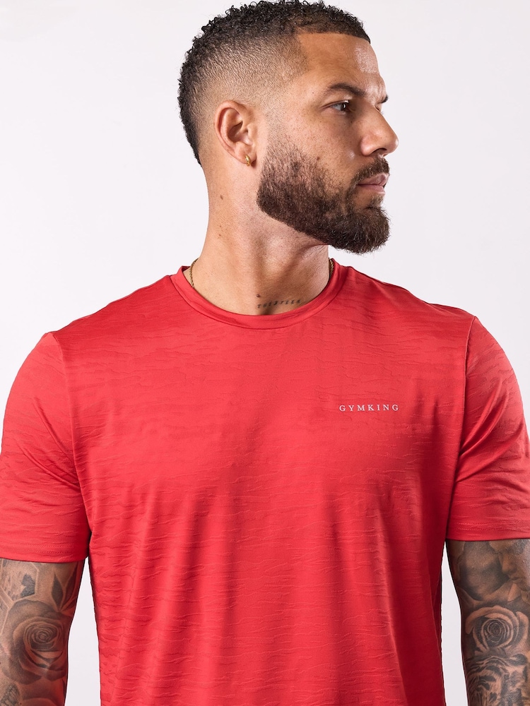 أحمر - Gym King Dynamic Training T-Shirt - Image 4 of 4
